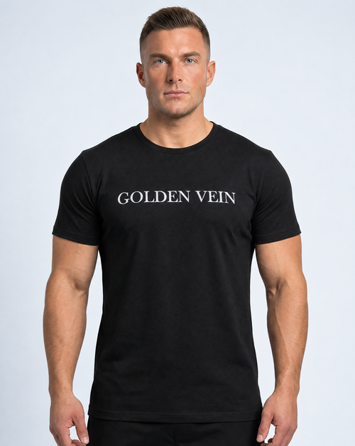 Golden Vein Basic Shirt in Schwarz – Produktansicht 1