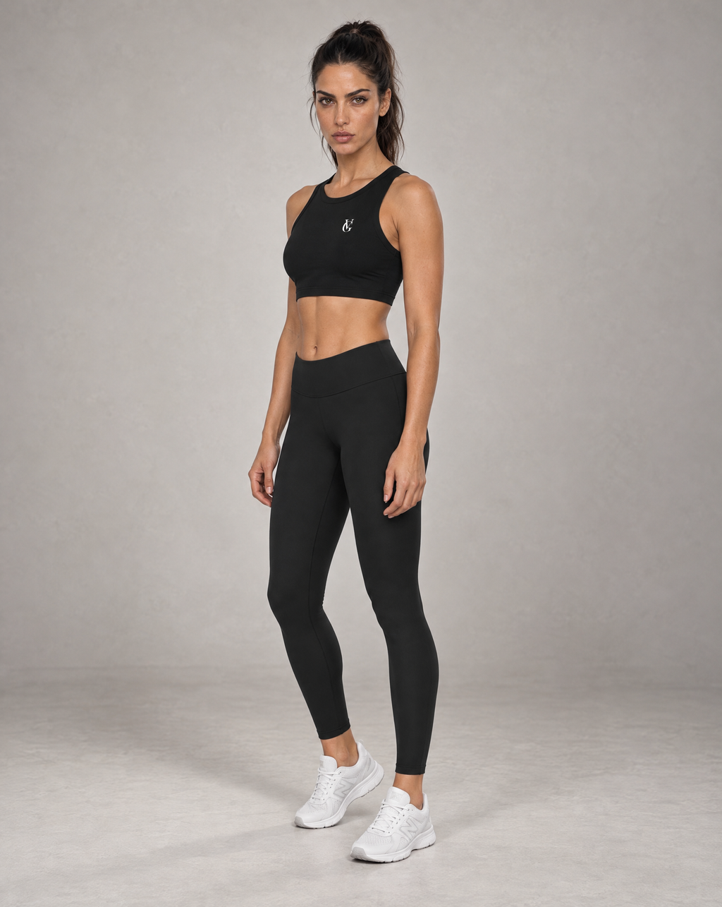 Golden Vein Cropped Tank – Black – Produktansicht 4