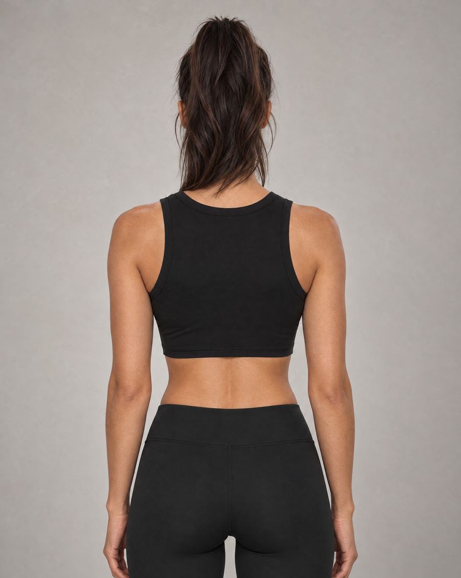 Golden Vein Cropped Tank – Black – Produktansicht 2