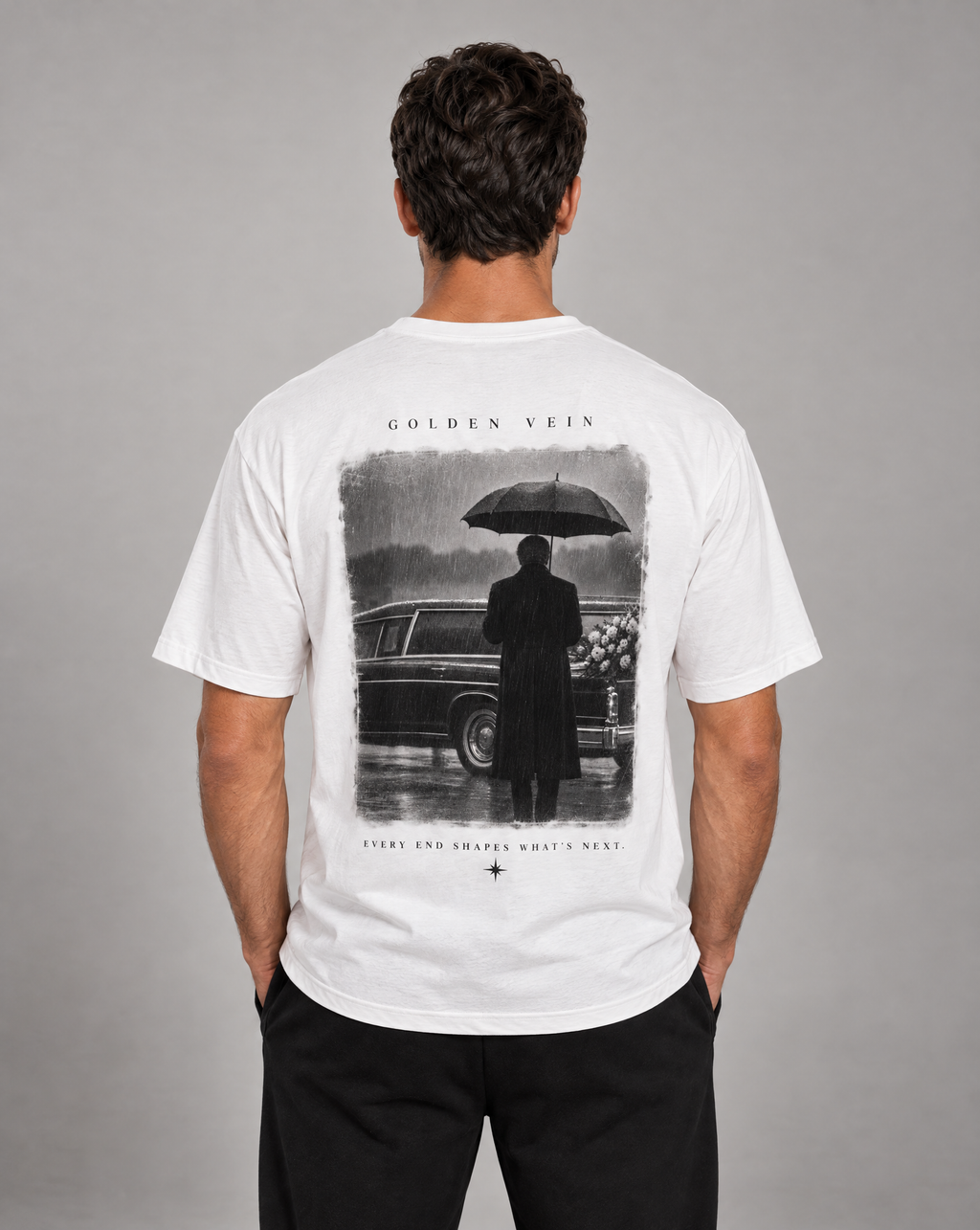 Golden Vein Parables T-Shirt – The Arrival – White – Produktansicht 1