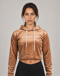 Golden Vein Velvet Cropped Hoodie – Produktansicht 1