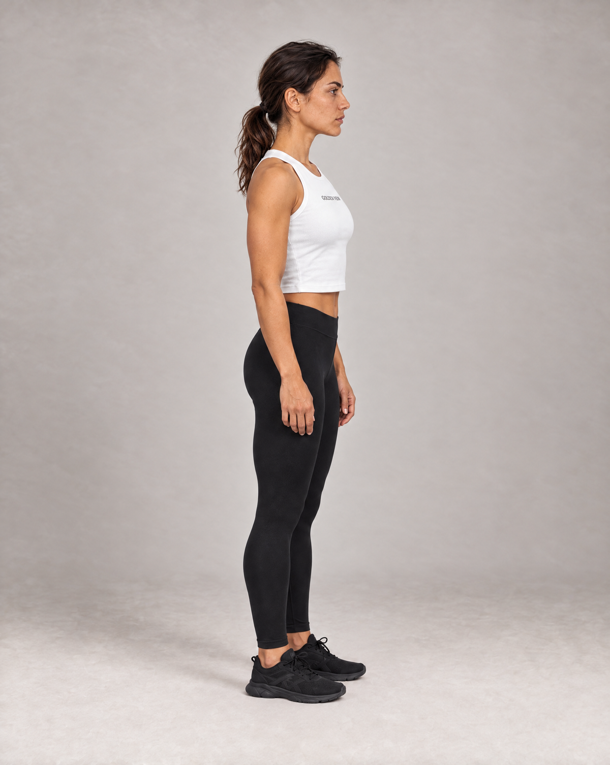 Golden Vein Crop Tanktop in Weiß – Produktansicht 4