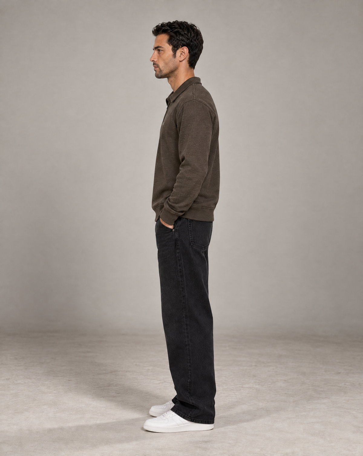 Golden Vein Boxy Quarter-Zip – Coffee – Produktansicht 5