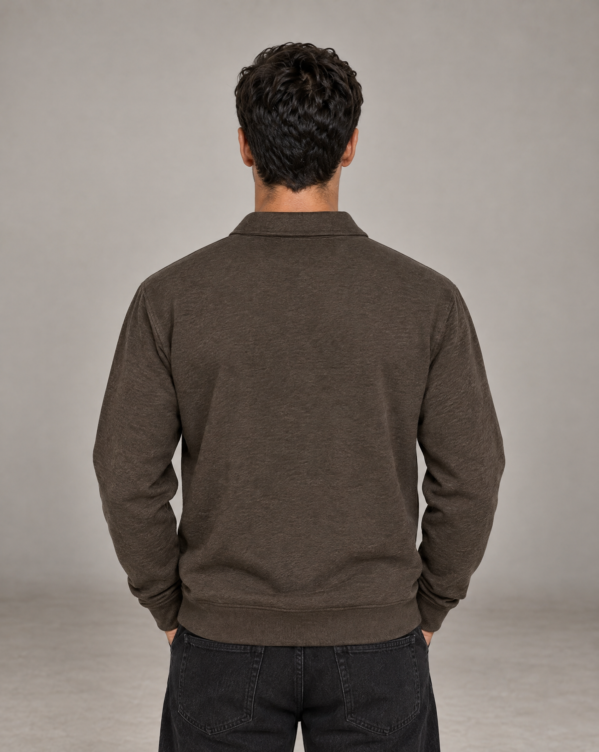 Golden Vein Boxy Quarter-Zip – Coffee – Produktansicht 2