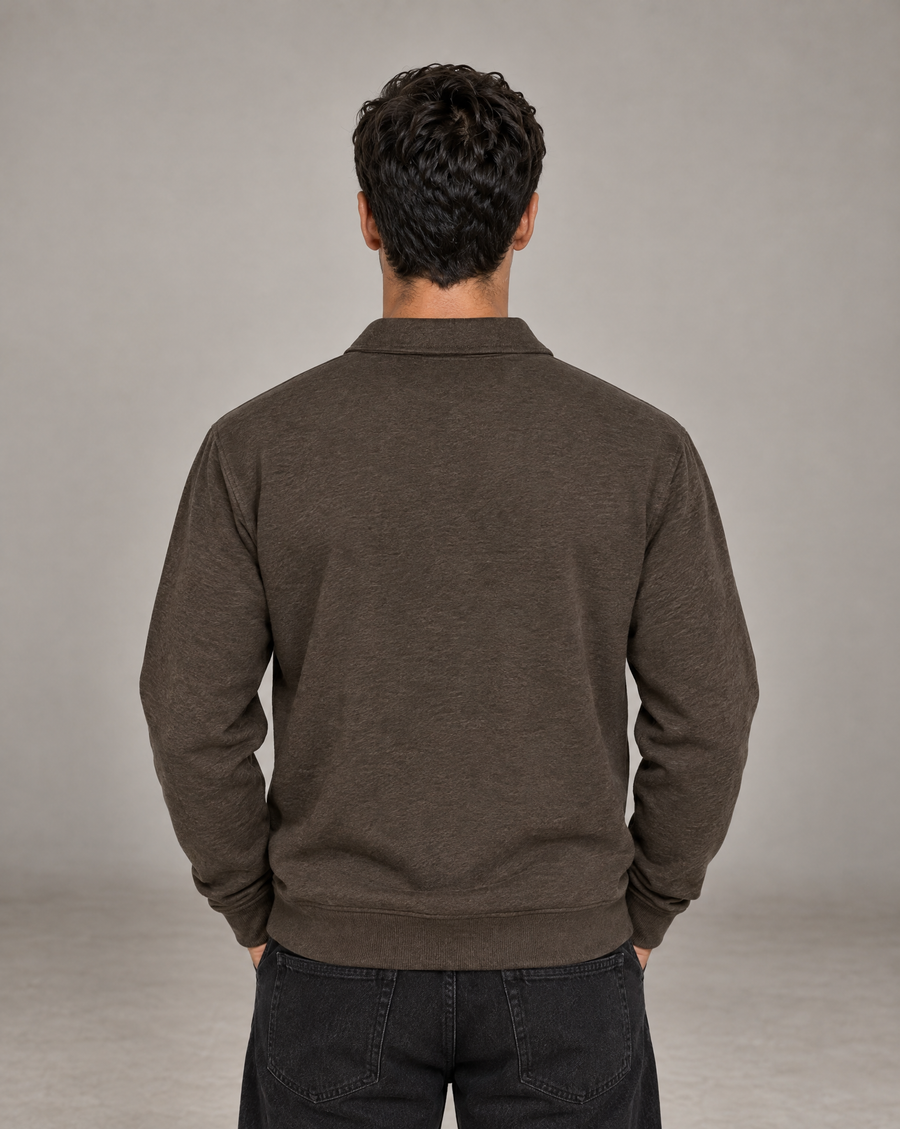 Golden Vein Boxy Quarter-Zip – Coffee – Produktansicht 2