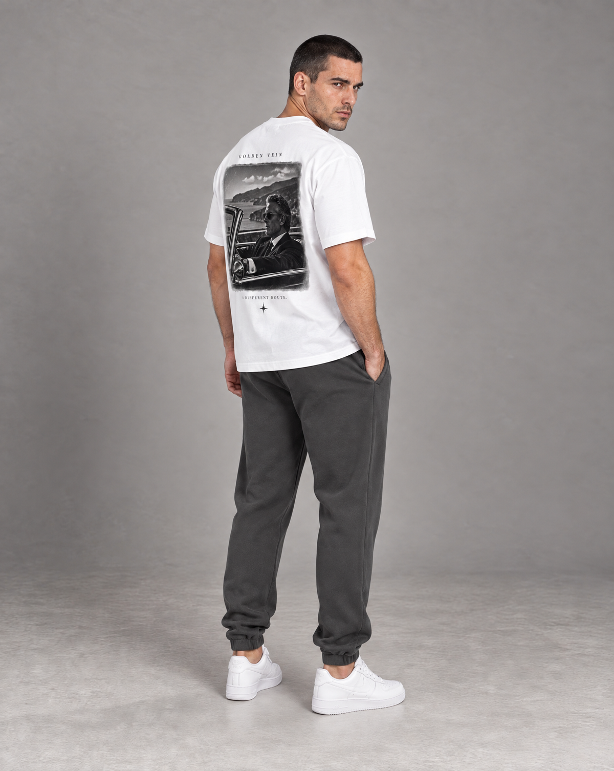 Golden Vein Parables T-Shirt – The Driver – White – Produktansicht 4