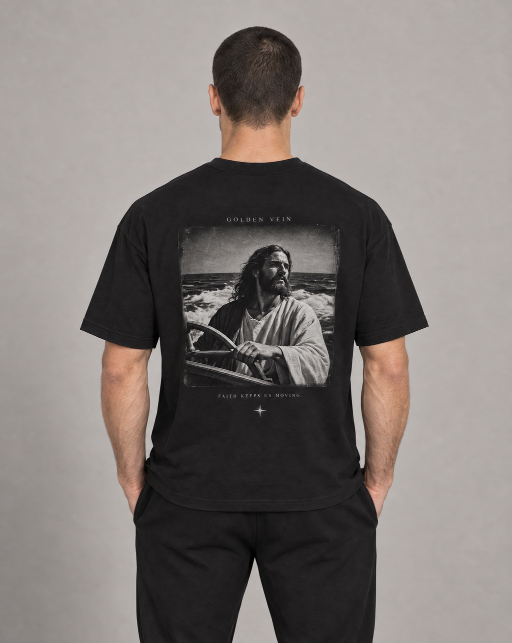 Golden Vein Parables T-Shirt – The Crossing – Black – Produktansicht 1