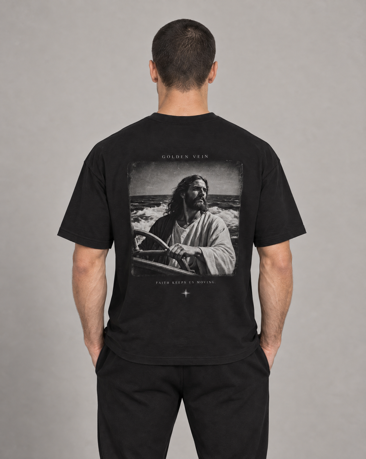 Golden Vein Parables T-Shirt – The Crossing – Black – Produktansicht 1