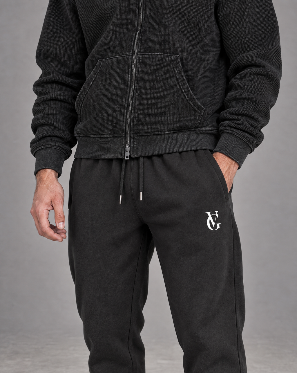 Golden Vein Parables Waffle Zip Hoodie – The Assembly – Black – Produktansicht 8