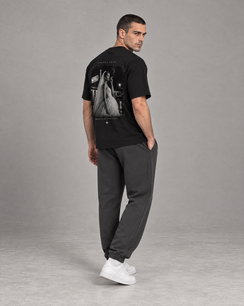 Golden Vein Parables T-Shirt – Nocturne – Black – Produktansicht 6