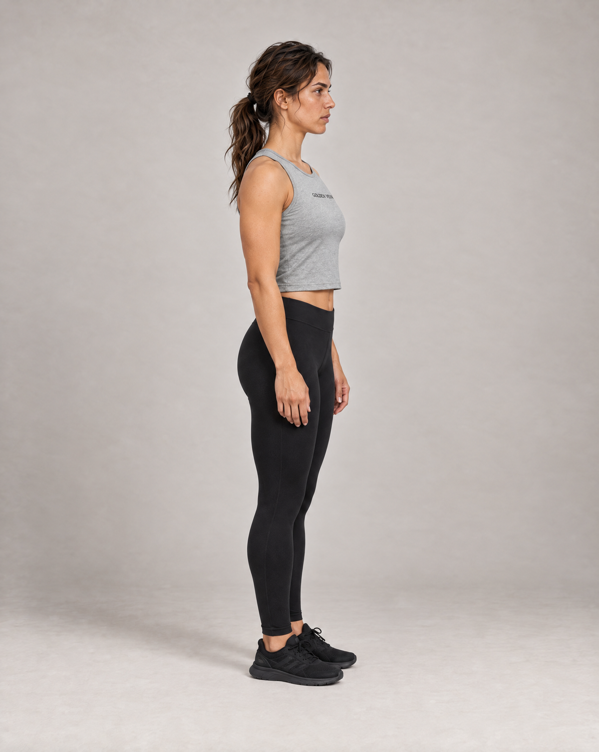 Crop Tank Top - Grey