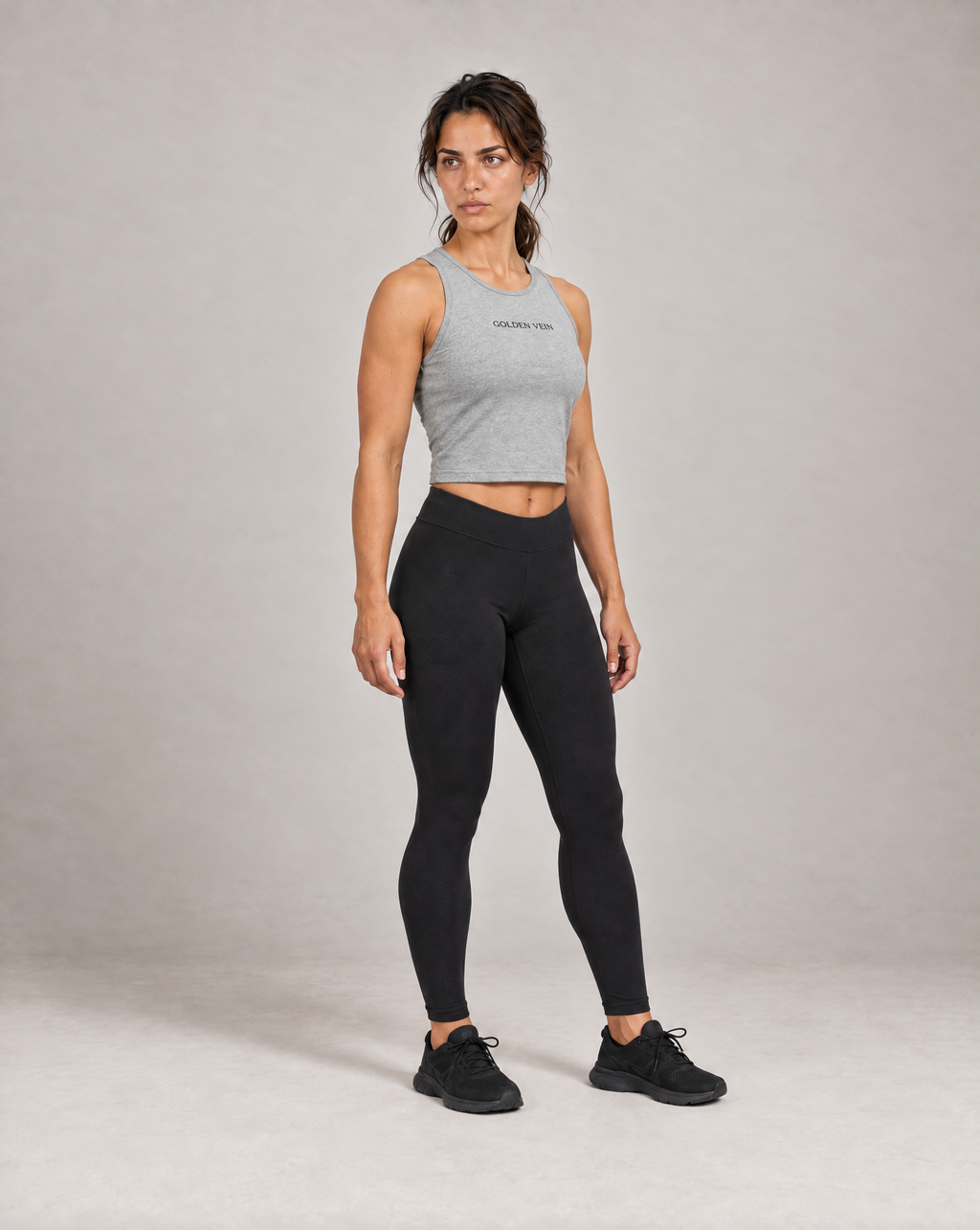 Crop Tank Top - Grey
