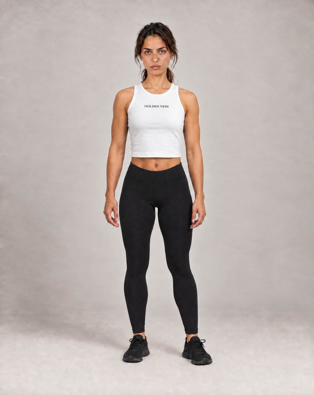 Golden Vein Crop Tanktop in Weiß – Produktansicht 2