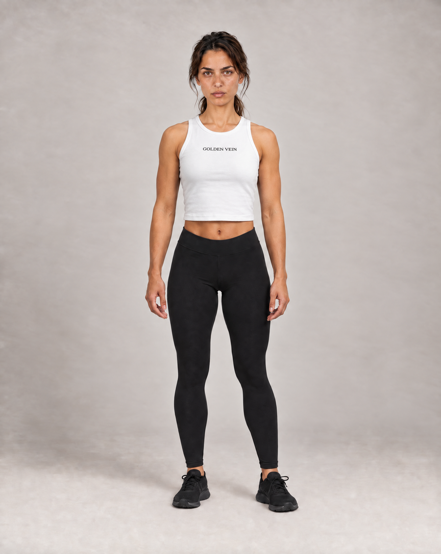 Crop Tank Top - White