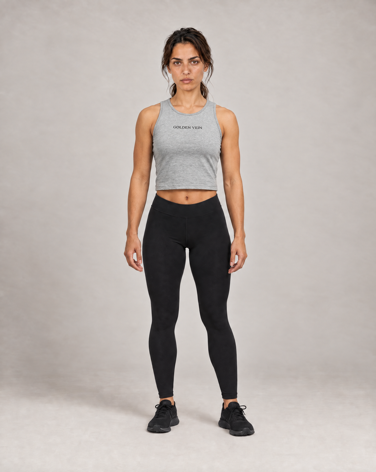 Crop Tank Top - Grey