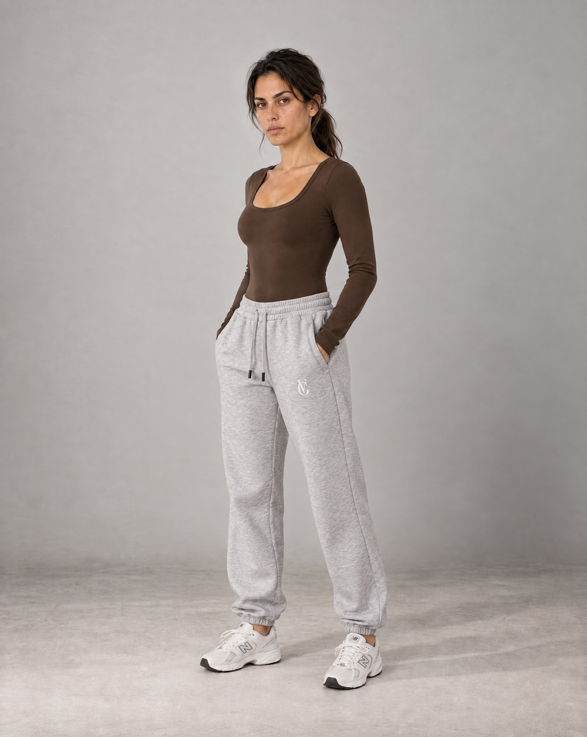 Golden Vein Flow Long Sleeve Bodysuit – Coffee – Produktansicht 4