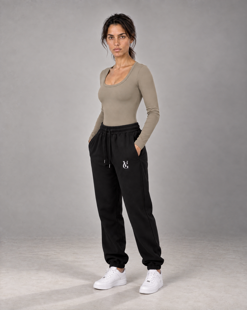 Golden Vein Flow Long Sleeve Bodysuit – Khaki – Produktansicht 4