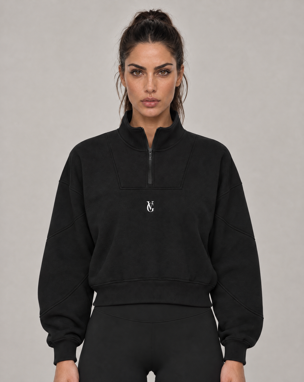 Golden Vein Fleece Quarter-Zip – Black – Produktansicht 1