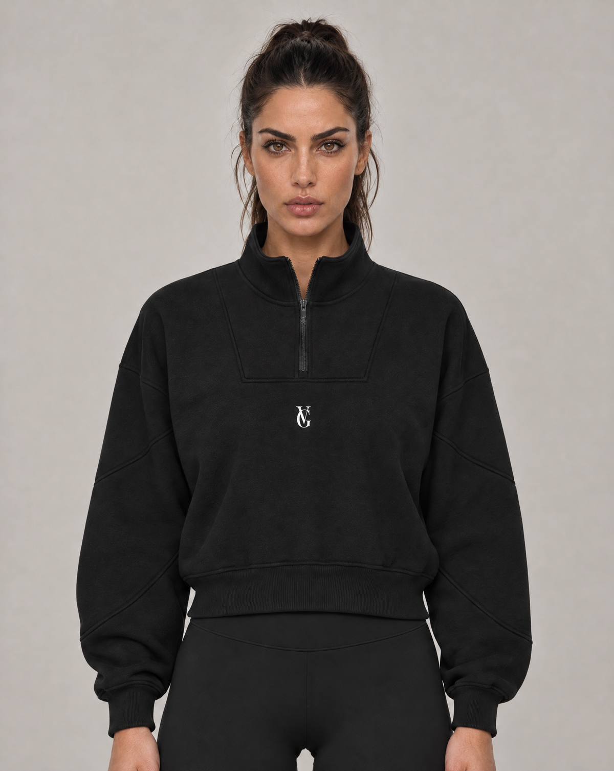Golden Vein Fleece Quarter-Zip – Black – Produktansicht 1