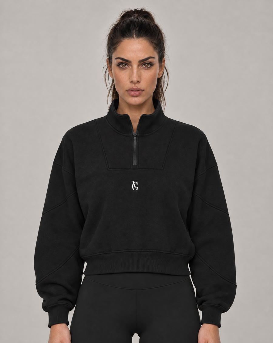Golden Vein Fleece Quarter-Zip – Black – Produktansicht 1