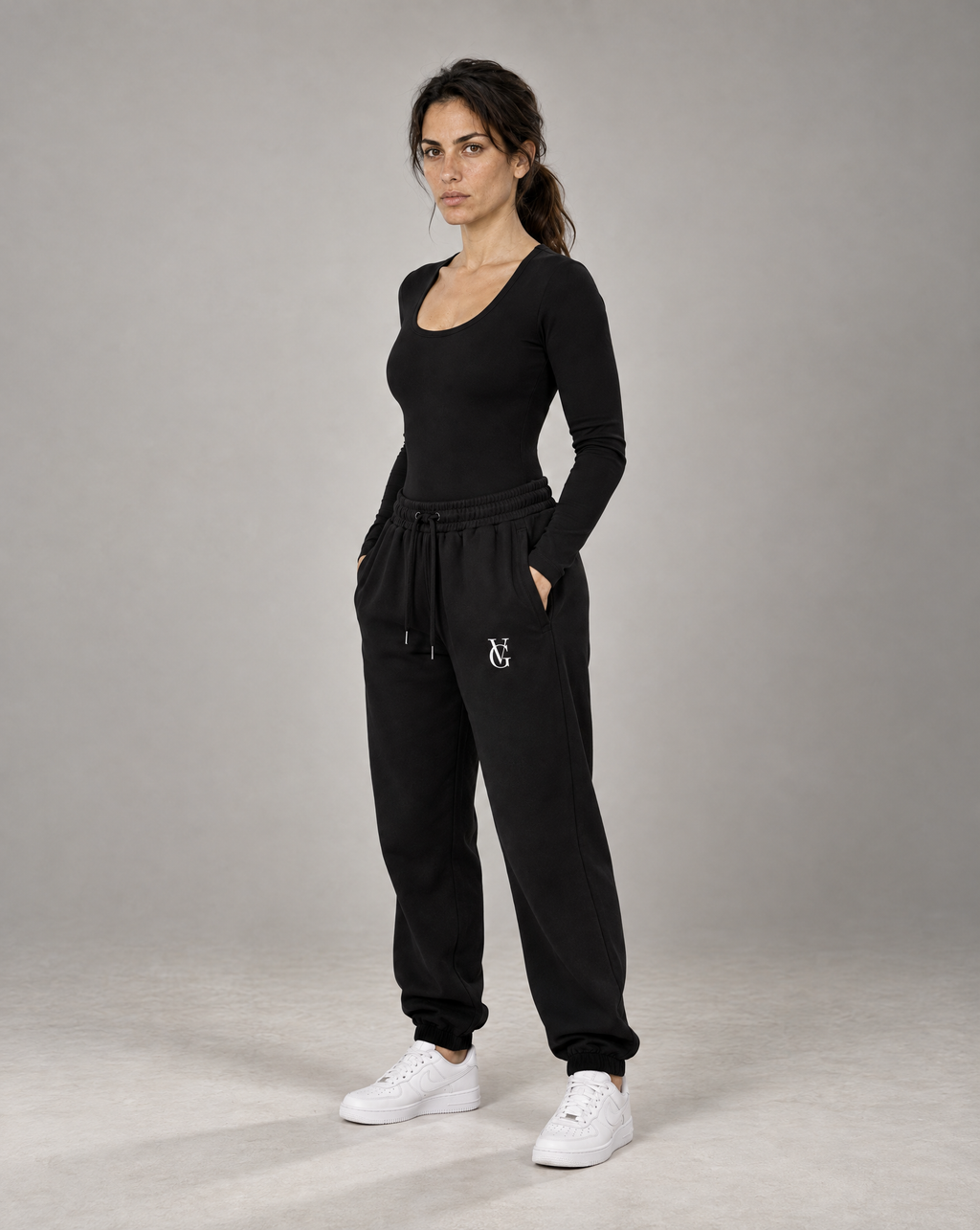 Golden Vein Flow Long Sleeve Bodysuit – Black – Produktansicht 4
