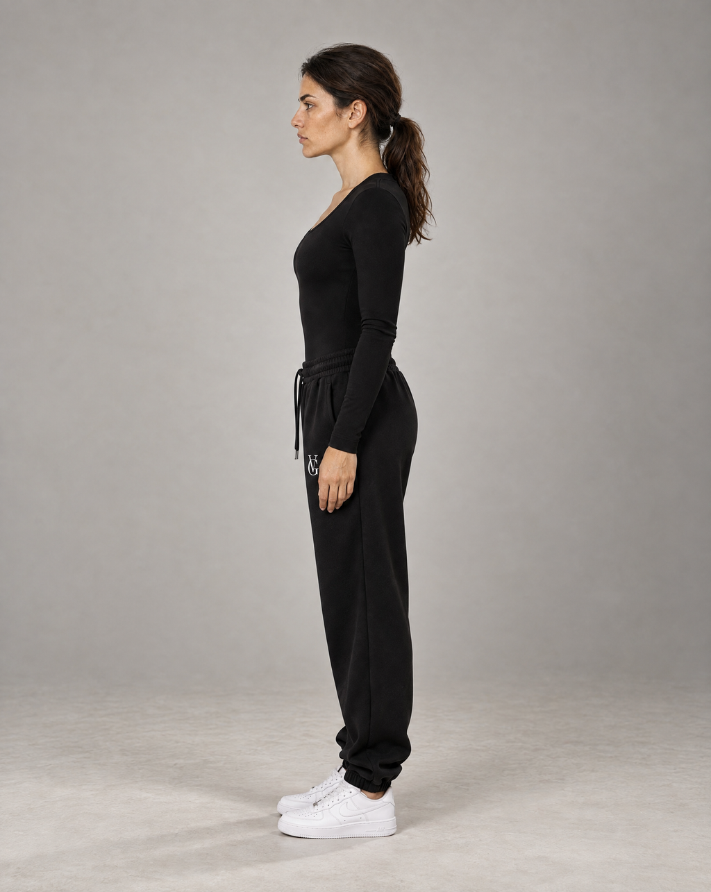 Golden Vein Flow Long Sleeve Bodysuit – Black – Produktansicht 5
