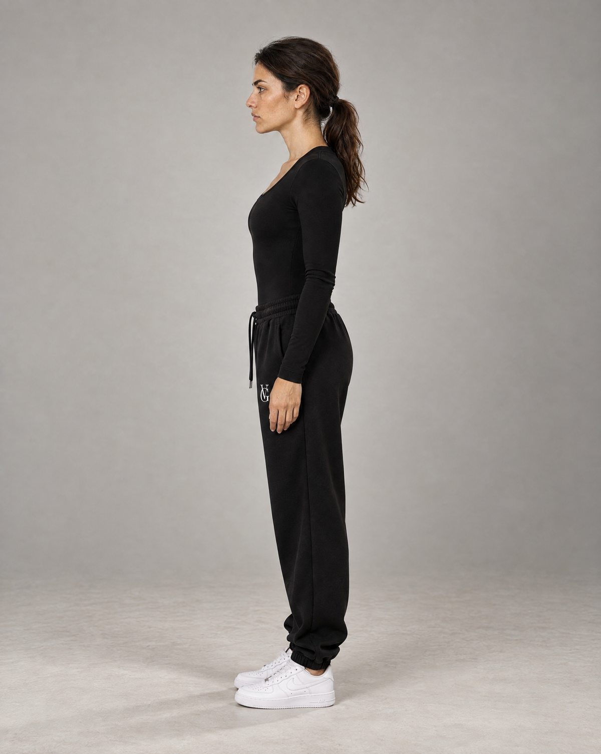 Golden Vein Flow Long Sleeve Bodysuit – Black – Produktansicht 5