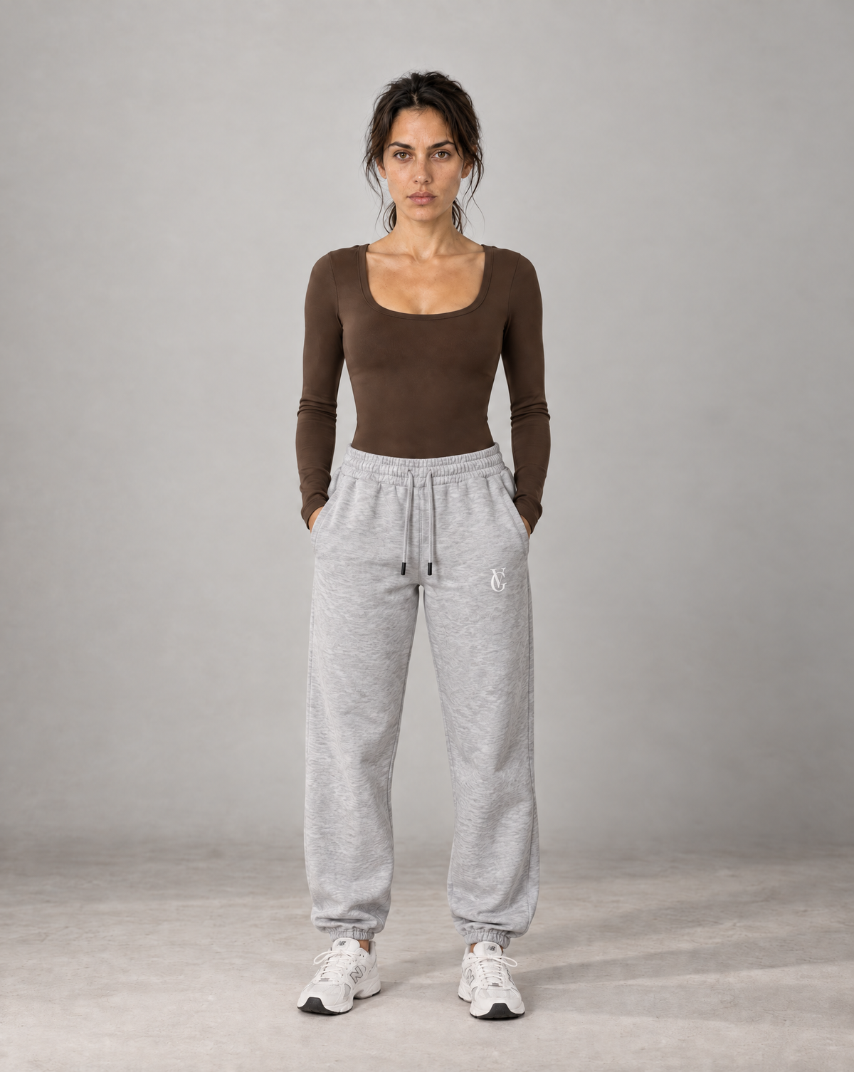 Golden Vein Flow Long Sleeve Bodysuit – Coffee – Produktansicht 3