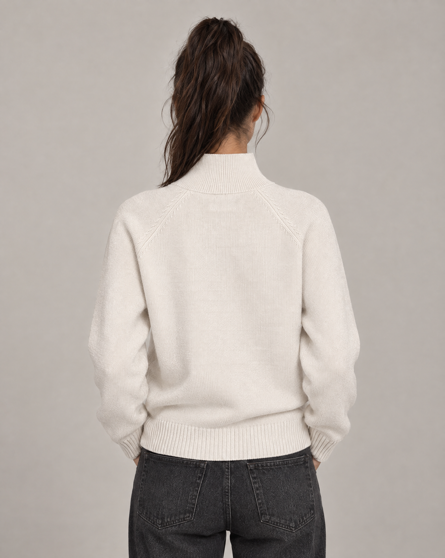 Golden Vein 750 GSM Quarter-Zip – Beige – Produktansicht 2