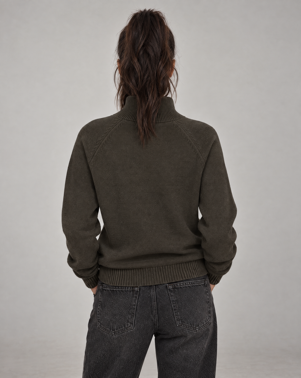 Golden Vein 750 GSM Quarter-Zip – Brown – Produktansicht 2