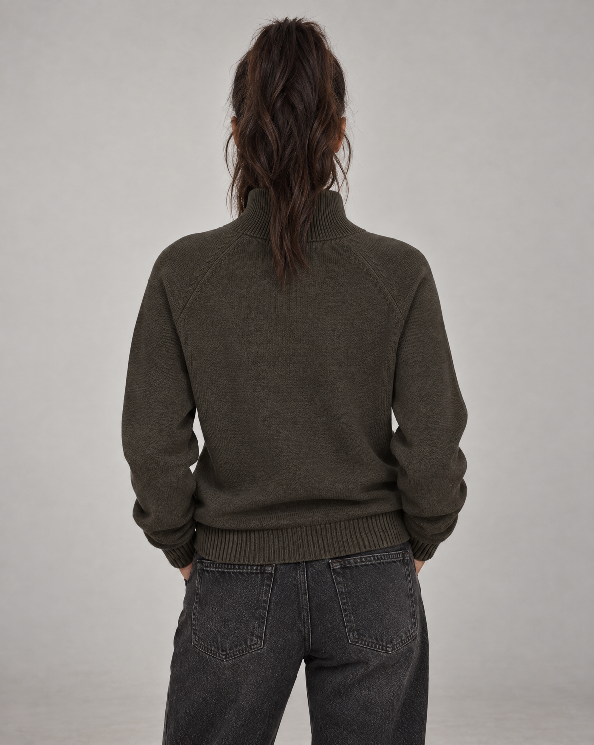 Golden Vein 750 GSM Quarter-Zip – Brown – Produktansicht 2