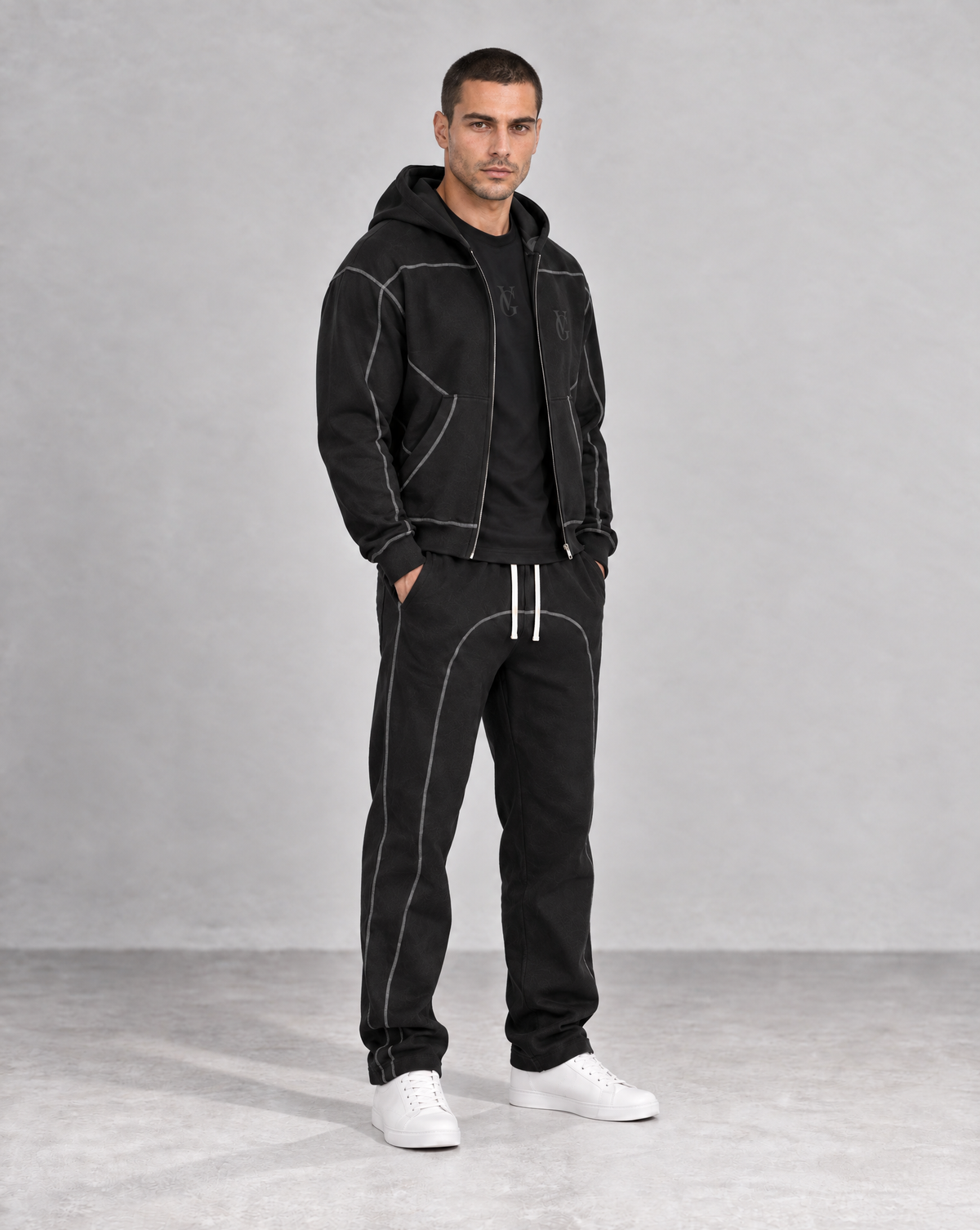 Golden Vein Structure Zip Jacket – Produktansicht 3