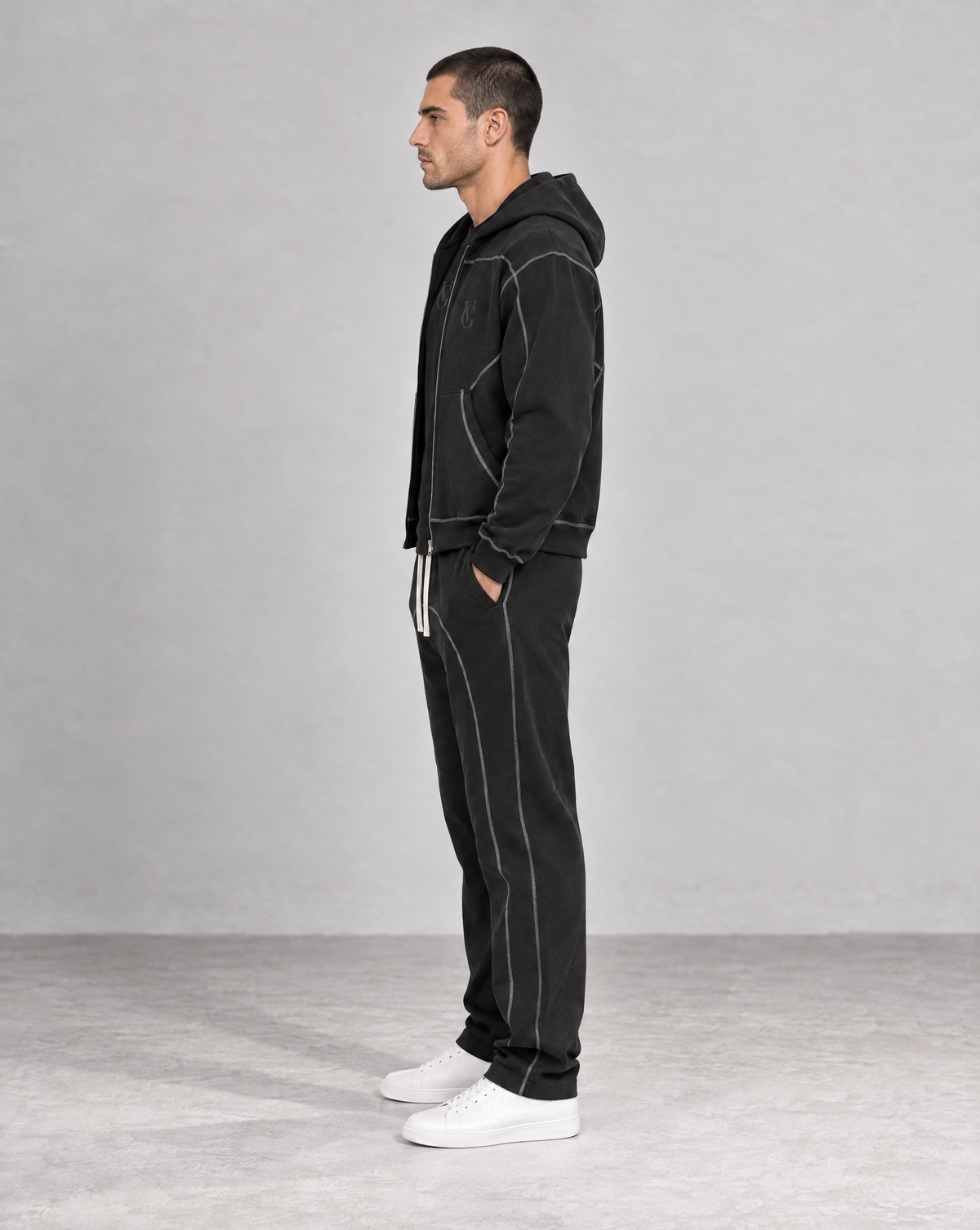 Golden Vein Structure Zip Jacket – Produktansicht 4