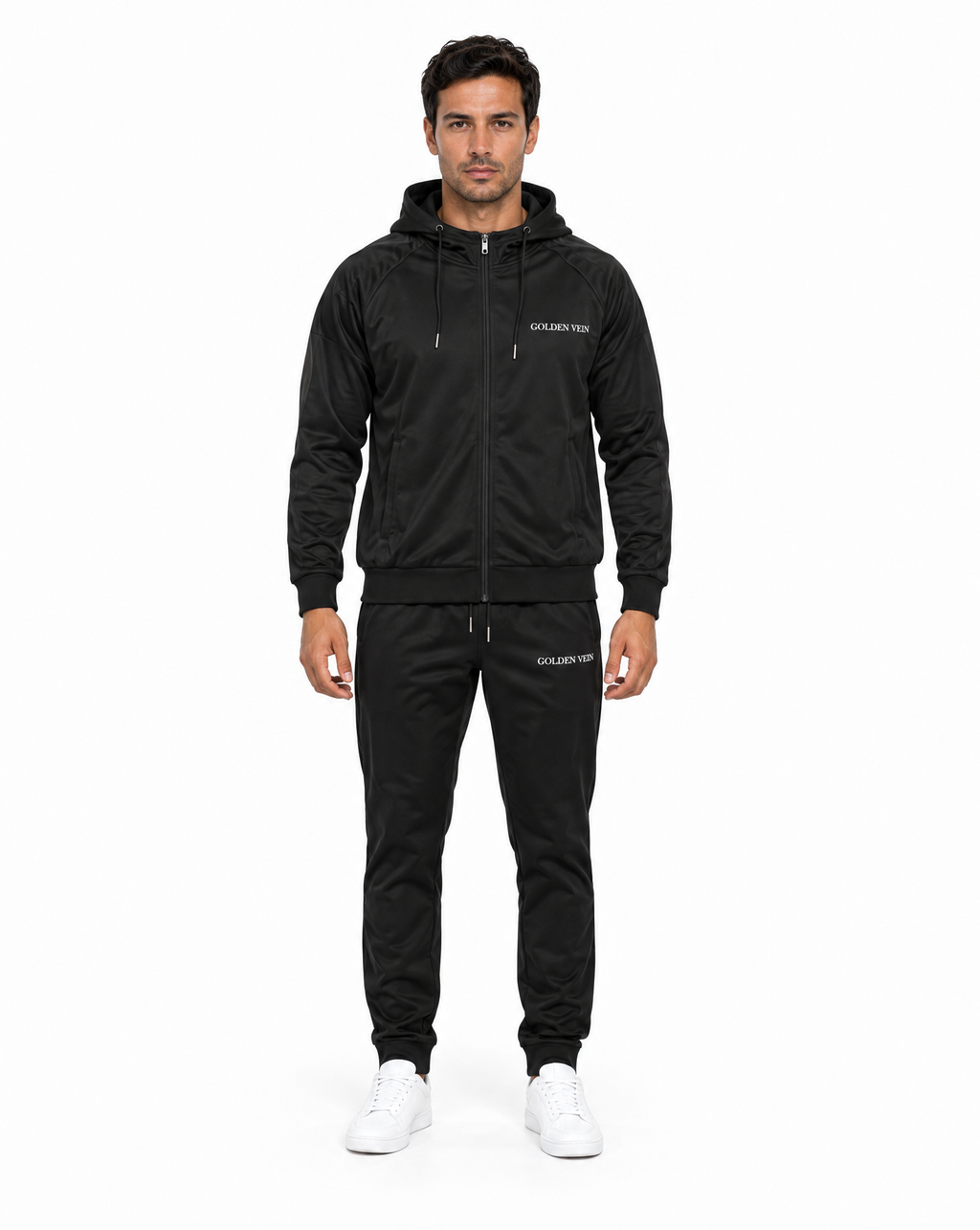Golden Vein Trainingsjacke in Schwarz – Produktansicht 2