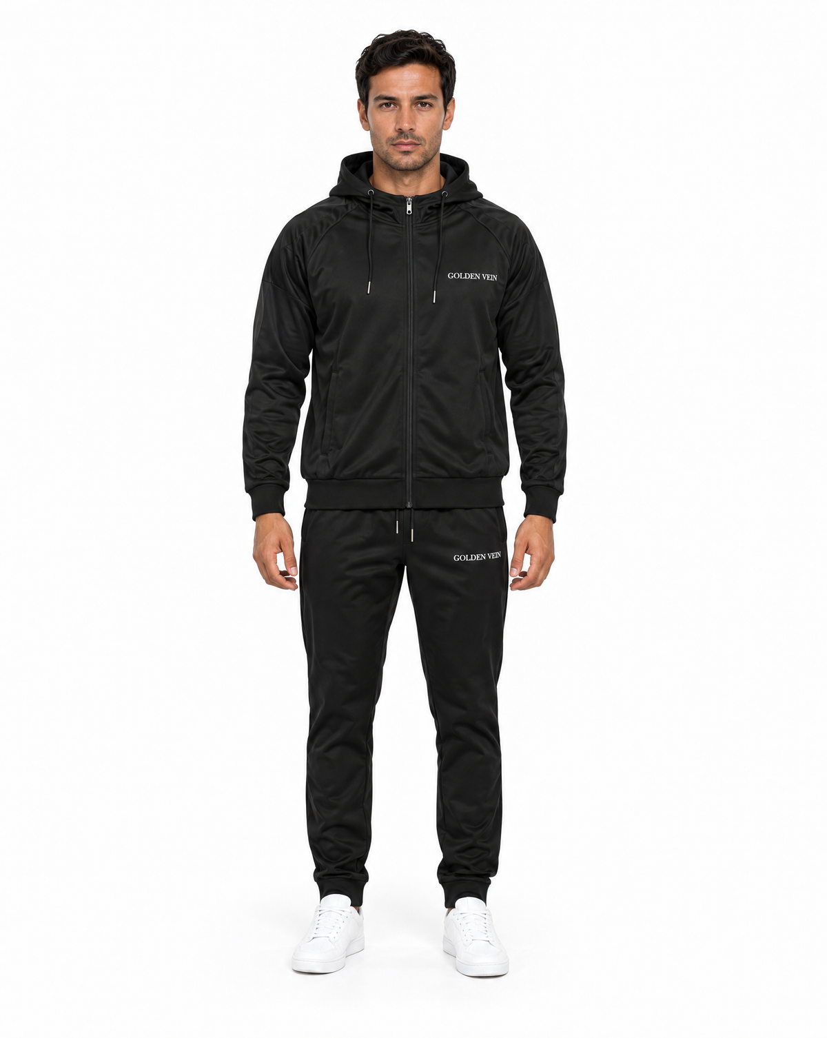 Golden Vein Trainingsjacke in Schwarz – Produktansicht 2