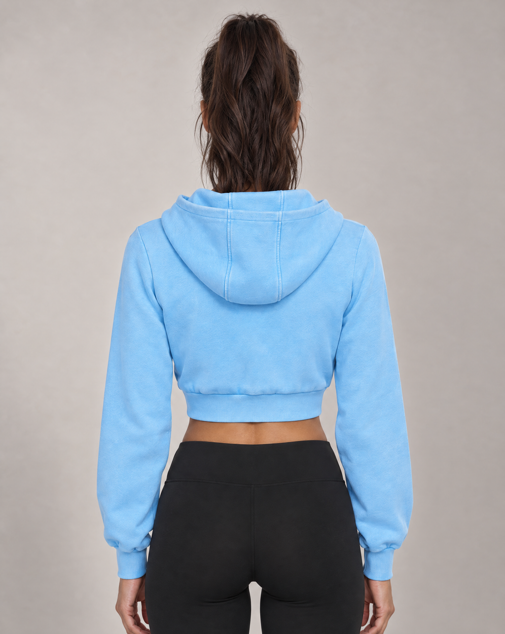 Golden Vein Vintage Wash Zip Hoodie – Sky Blue – Produktansicht 2