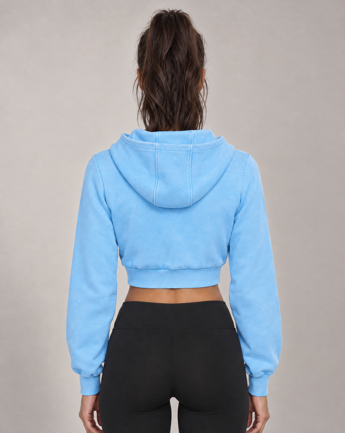Golden Vein Vintage Wash Zip Hoodie – Sky Blue – Produktansicht 2