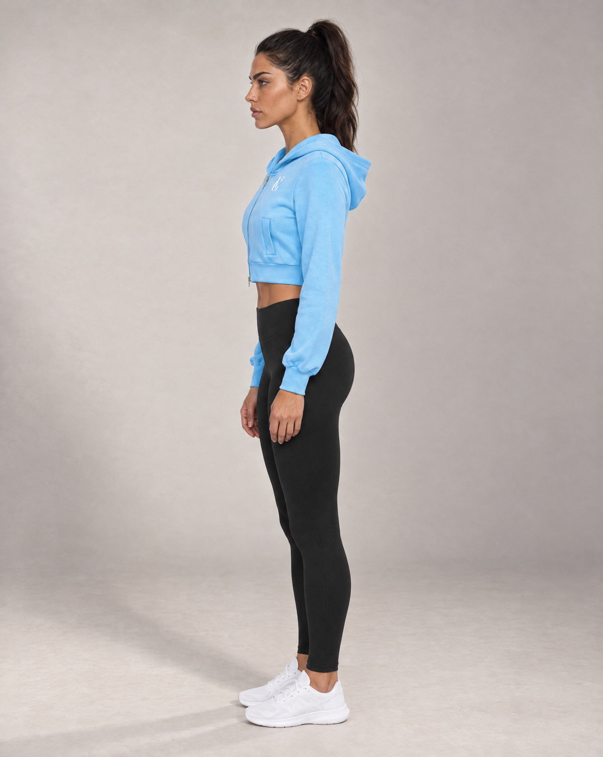 Golden Vein Vintage Wash Zip Hoodie – Sky Blue – Produktansicht 5