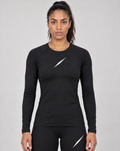 PULSE™ by Golden Vein Damen-Kompressions-Longsleeve in Schwarz – Produktansicht 1