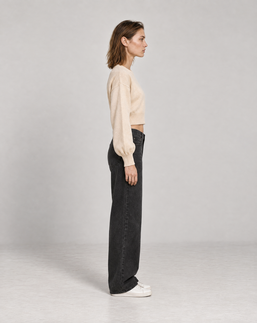 Golden Vein Parables Cropped Sweater – Apricot – Produktansicht 5