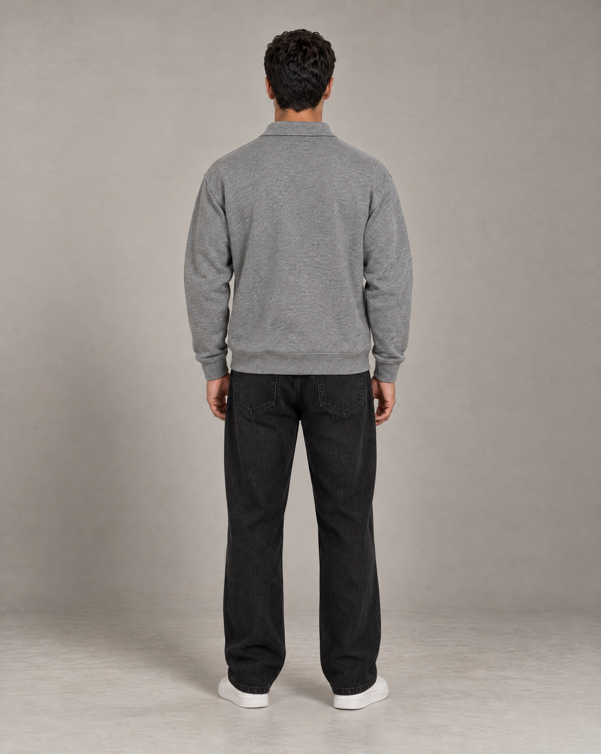 Golden Vein Boxy Quarter-Zip – Heather Grey – Produktansicht 2