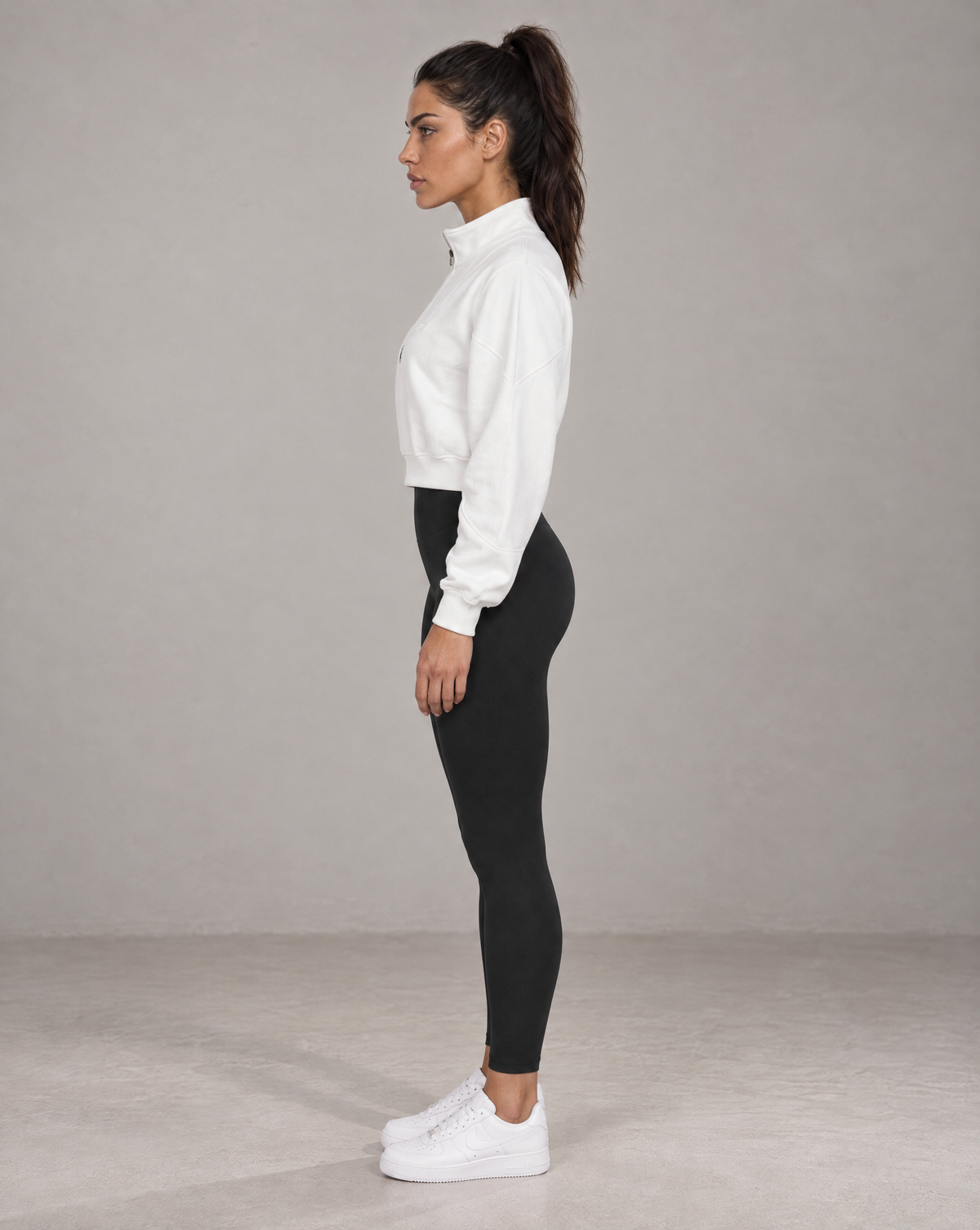 Golden Vein Fleece Quarter-Zip – White – Produktansicht 5