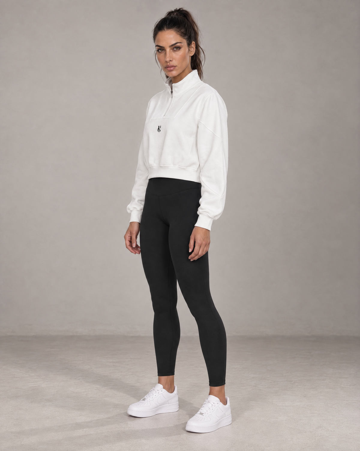 Golden Vein Fleece Quarter-Zip – White – Produktansicht 4