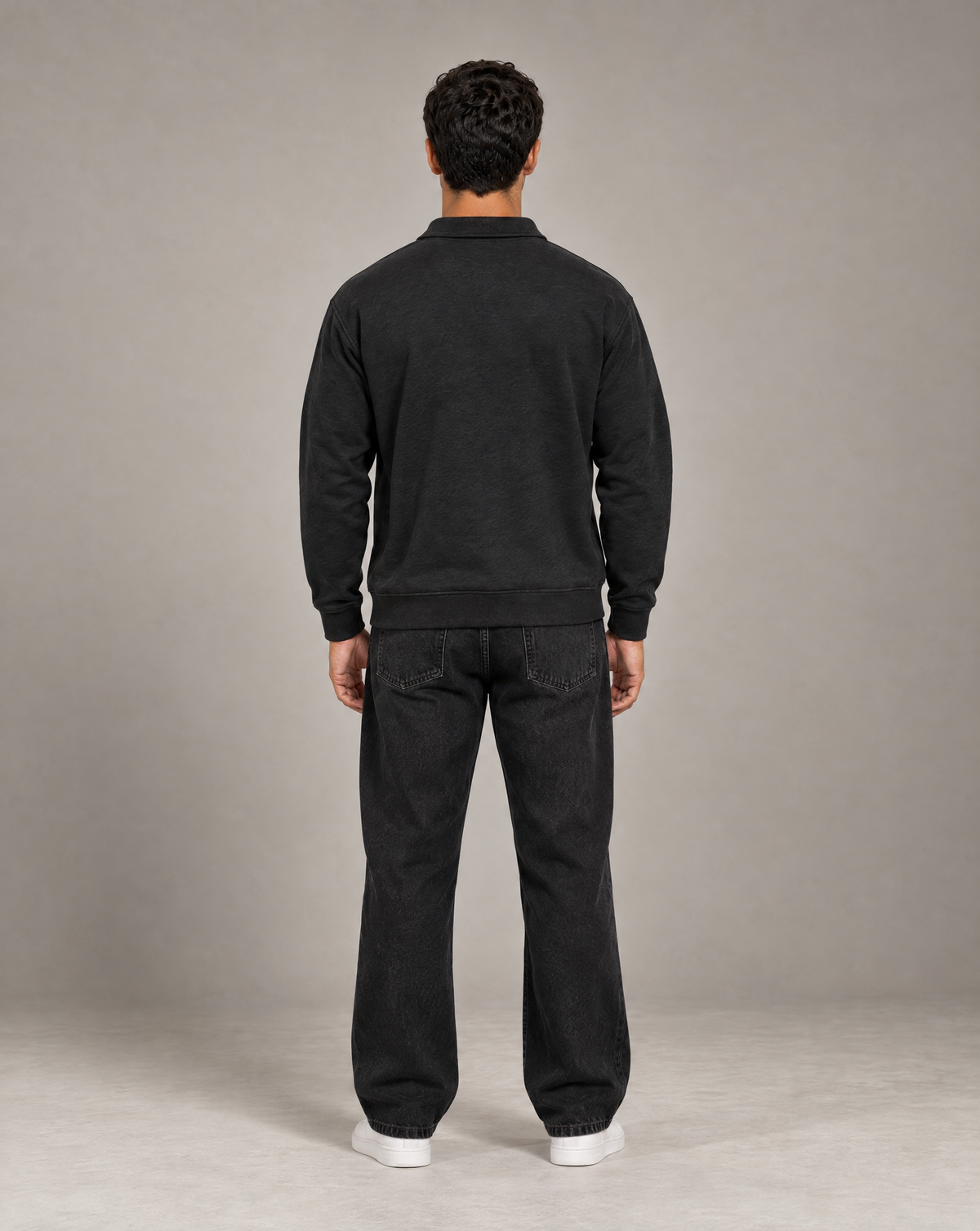 Golden Vein Boxy Quarter-Zip – Black – Produktansicht 2