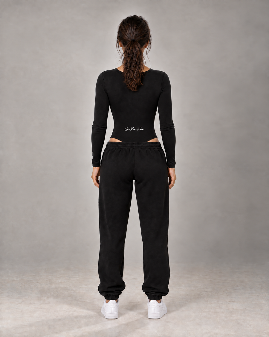 Golden Vein Heavyweight Fleece Jogger – Black – Produktansicht 2