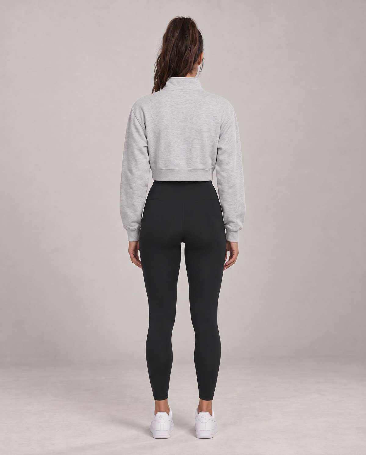 Golden Vein Cropped Quarter-Zip – Heather Grey – Produktansicht 5
