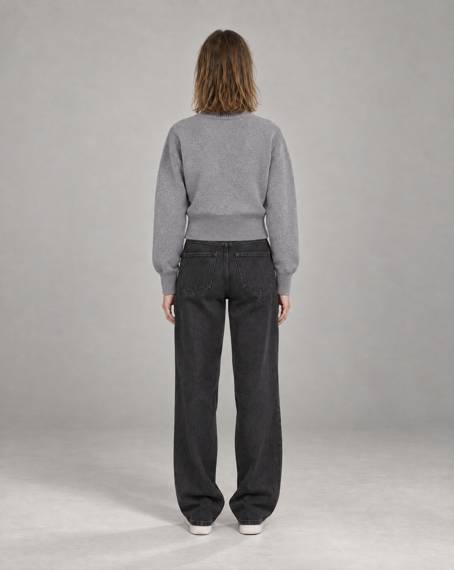 Golden Vein Zip Cardigan – Heather Grey – Produktansicht 2
