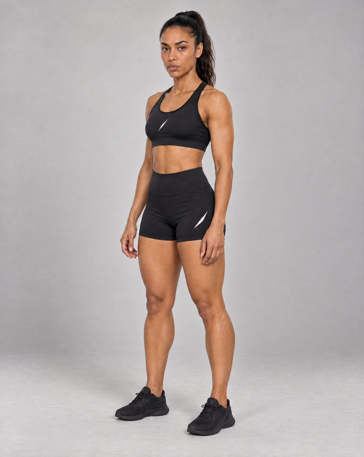 PULSE™ High Waist Shorts – Schwarz