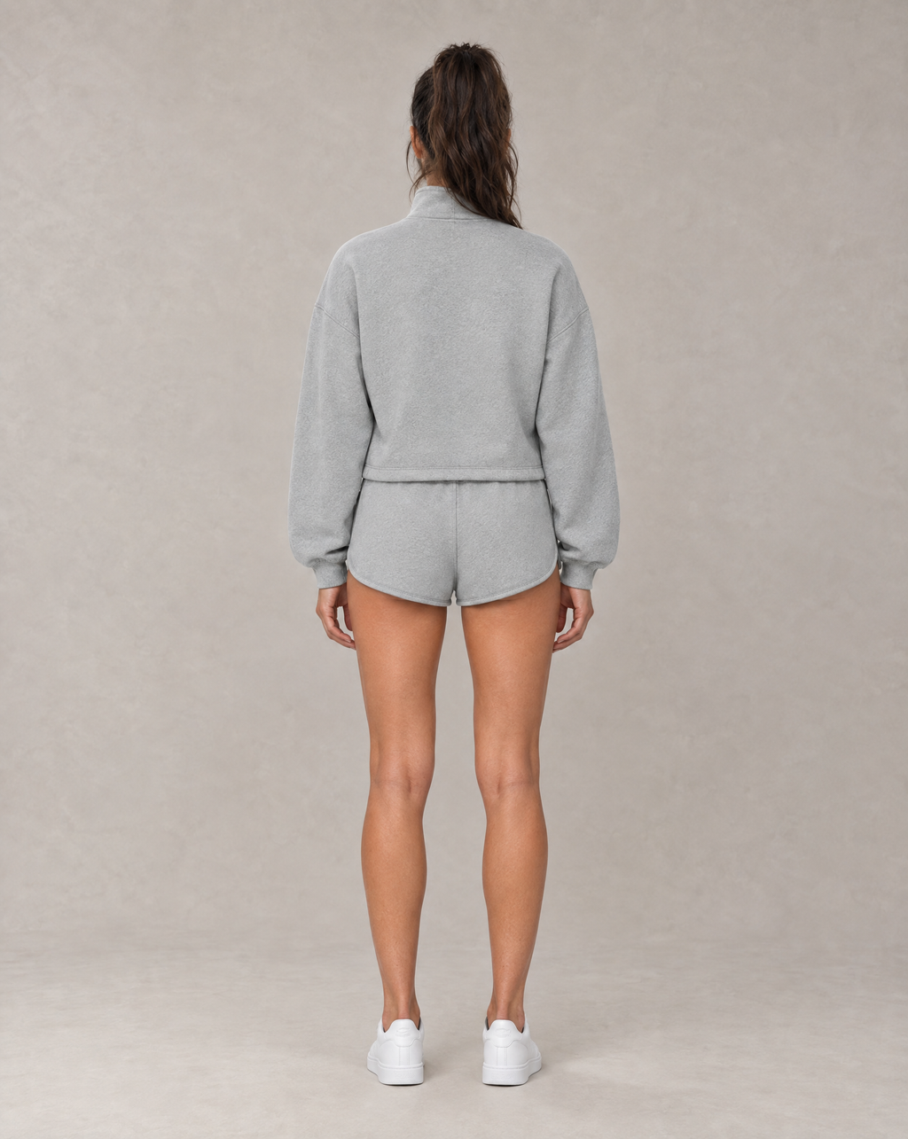 Golden Vein Mock-Neck Quarter-Zip – Heather Grey – Produktansicht 6