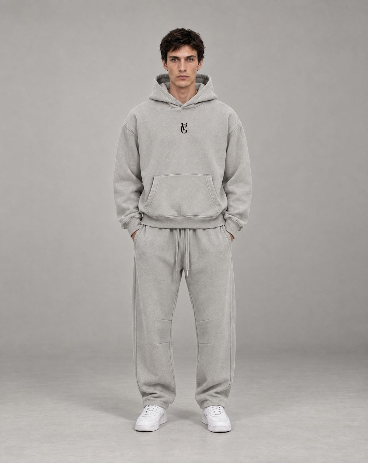 Golden Vein Vintage Wash Barrel Jogger – Light Grey – Produktansicht 3